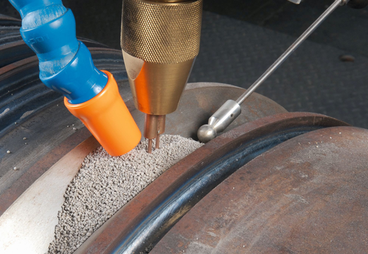 What is the purpose of Flux in Welding and how does it contribute to the process? 18 Submerged arc welding example close-up